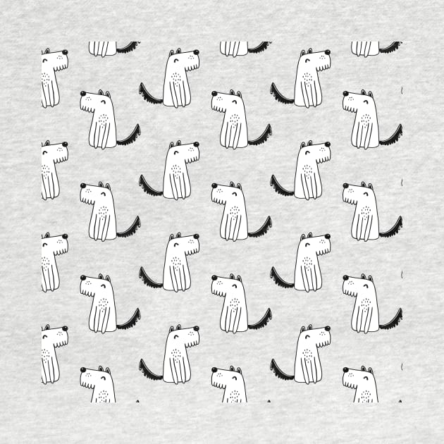 Cute dog illustration pattern by bigmomentsdesign